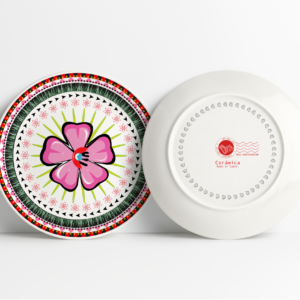 Atomic Pink Garden - Ornamental Plate