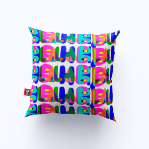 Blah Blah Blah Collection - Pink Cushion